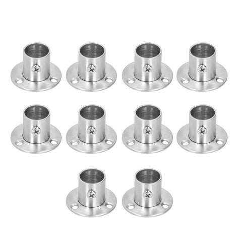 10Set Flanged Holder Base Thicken Stainless Steel Closet Rod Tube Bracket HardwaresΦ19 In Australia - Darrahopens
