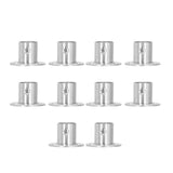 10Set Flanged Holder Base Thicken Stainless Steel Closet Rod Tube Bracket HardwaresΦ19