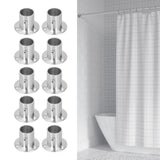 10Set Flanged Holder Base Thicken Stainless Steel Closet Rod Tube Bracket HardwaresΦ25