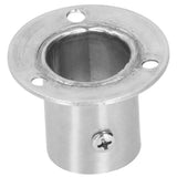 10Set Flanged Holder Base Thicken Stainless Steel Closet Rod Tube Bracket HardwaresΦ25