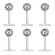 6Pcs Flanged Socket Stainless Steel Curtain Rod Brackets Wardrobe Pole Holder Hardware Fitting22 Half Pass
