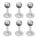 6Pcs Flanged Socket Stainless Steel Curtain Rod Brackets Wardrobe Pole Holder Hardware Fitting22 Half Pass In Australia - Darrahopens