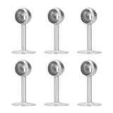 6Pcs Flanged Socket Stainless Steel Curtain Rod Brackets Wardrobe Pole Holder Hardware Fitting22 Half Pass In Australia - Darrahopens