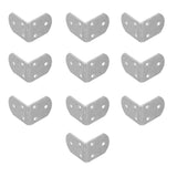 10Pcs Corner Brace Stainless Steel Thicken Right Angle Bracket Connector for Shelf FurnitureS