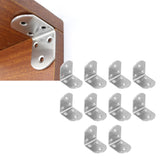10Pcs Corner Brace Stainless Steel Thicken Right Angle Bracket Connector for Shelf FurnitureS