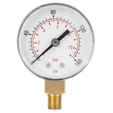 0-160psi 0-11bar Vacuum Pressure Gauge Manometer with Dual Scale for Water Oil Gas Liquid In Australia - Darrahopens