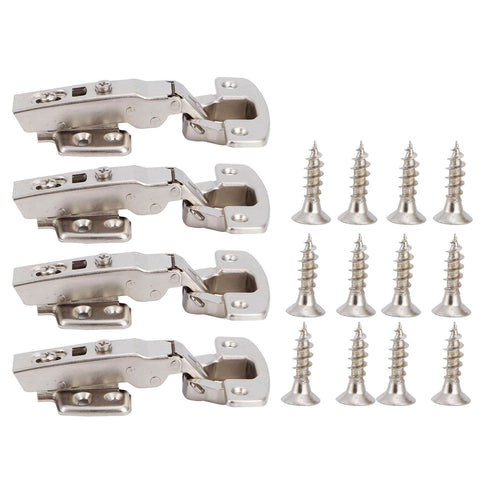 4Sets Hinges for Cabinet Kitchen W/Damping Buffer Door Bisagra Cold Rolled Steel HardwareStraight Arm 11.5 x 7 x 2.5cm In Australia - Darrahopens