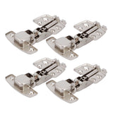 4Sets Hinges for Cabinet Kitchen W/Damping Buffer Door Bisagra Cold Rolled Steel HardwareStraight Arm 11.5 x 7 x 2.5cm