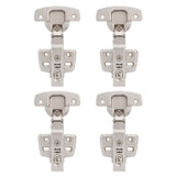 4Sets Hinges for Cabinet Kitchen W/Damping Buffer Door Bisagra Cold Rolled Steel HardwareStraight Arm 11.5 x 7 x 2.5cm