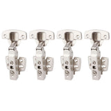 4Sets Hinges for Cabinet Kitchen W/Damping Buffer Door Bisagra Cold Rolled Steel HardwareStraight Arm 11.5 x 7 x 2.5cm