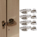 4Sets Hinges for Cabinet Kitchen W/Damping Buffer Door Bisagra Cold Rolled Steel HardwareStraight Arm 11.5 x 7 x 2.5cm