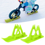 Children's Balanced Car Skis Kids Snowboard Sledge Balanced Scooter Board Ski PartsGreen