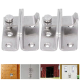 2 Sets Manual Door Bolt Stainless Steel PunchFree Bolt Lock Wardrobe Bathroom Door Accessories