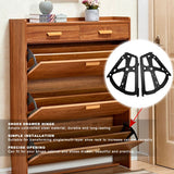 Shoes Cabinet Hinge 2-Layer Flip Turning Rack Cold Rolled Steel Furniture Accessory Black