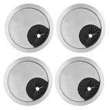 4 Set Desk Cable Wire Grommet PC Computer Desk Cord Grommet Cable Hole Cover Organizers50 Brushed