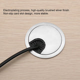 4 Set Desk Cable Wire Grommet PC Computer Desk Cord Grommet Cable Hole Cover Organizers50 Brushed