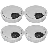 4 Set Desk Cable Wire Grommet PC Computer Desk Cord Grommet Cable Hole Cover Organizers53 Brushed