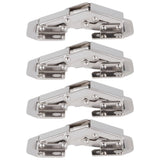 4Set Cabinet Hinges Bridge Shaped Door Hinge Kit for Cupboard Closet Wardrobe Furniture