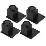 4Pcs/Set Furniture Leg Adjustable Height Aluminum Alloy Square Support for Sofa Cabinet60mm