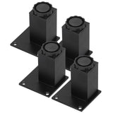 4Pcs/Set Furniture Leg Adjustable Height Aluminum Alloy Square Support for Sofa Cabinet80mm In Australia - Darrahopens