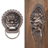 Chinese Style Door Knocker Antique Animal Head Door Ring Wooden Door Pull Ring Replacement Parts