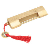 Brass Lock with Key 6.5cm Antique Chinese Style Carved Padlock for Jewelry Box Cabinet