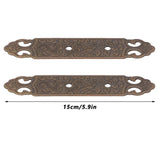 Door Handle Antique Brass Exquisite Pattern Straight Bar Handle Accessories for Cabinet Wardrobe