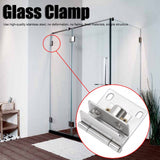 Stainless Steel Glass Door Hinge Punchfree Clamp Clip Bracket S Unilateral Clip