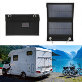 4W 2 Fold Solar Panels Portable High Conversion Efficiency Polysilicon Mobile Power with Climbing Buckle for Automobile