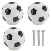 3 Set Football Cabinet Knobs Ball Sports Theme Single Hole Drawer Ceramic Handle Pulls for Cupboard Wardrobe In Australia - Darrahopens