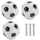 3 Set Football Cabinet Knobs Ball Sports Theme Single Hole Drawer Ceramic Handle Pulls for Cupboard Wardrobe In Australia - Darrahopens