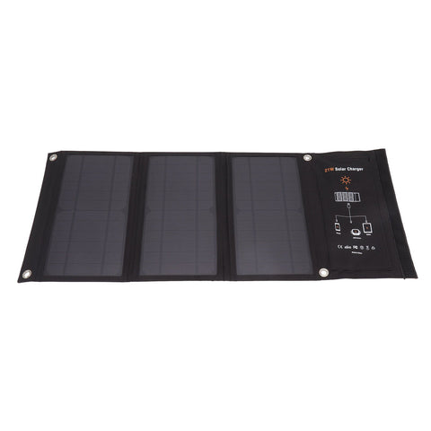 21W Foldable Solar Panel Charger Black Portable Solar Phone Charging Panels with Dual USB Port for Outdoor Hiking Camping In Australia - Darrahopens