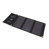 21W Foldable Solar Panel Charger Black Portable Solar Phone Charging Panels with Dual USB Port for Outdoor Hiking Camping