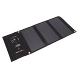 21W Foldable Solar Panel Charger Black Portable Solar Phone Charging Panels with Dual USB Port for Outdoor Hiking Camping