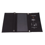 21W Foldable Solar Panel Charger Black Portable Solar Phone Charging Panels with Dual USB Port for Outdoor Hiking Camping