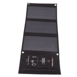 21W Foldable Solar Panel Charger Black Portable Solar Phone Charging Panels with Dual USB Port for Outdoor Hiking Camping