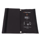 21W Foldable Solar Panel Charger Black Portable Solar Phone Charging Panels with Dual USB Port for Outdoor Hiking Camping