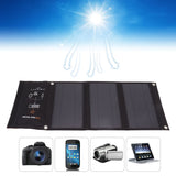 21W Foldable Solar Panel Charger Black Portable Solar Phone Charging Panels with Dual USB Port for Outdoor Hiking Camping