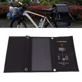 21W Foldable Solar Panel Charger Black Portable Solar Phone Charging Panels with Dual USB Port for Outdoor Hiking Camping