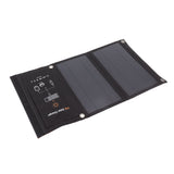 15W Monocrystalline Solar Panel Charger Dual USB Foldable Solar Charging Pack Outdoor Phone Power Bank Black In Australia - Darrahopens