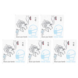 5Pcs Set Window Wall Sticker Background SelfAdhesive Sign Reminding Poster for Office School In Australia - Darrahopens