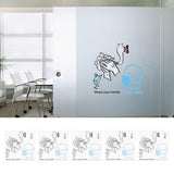5Pcs Set Window Wall Sticker Background SelfAdhesive Sign Reminding Poster for Office School