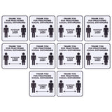 2 Set Floor Sticker Floor Distancing Signs Marker Warning Decal for Mall School Public Area In Australia - Darrahopens