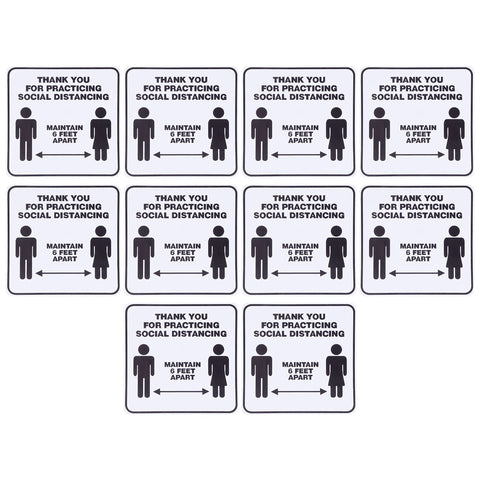 2 Set Floor Sticker Floor Distancing Signs Marker Warning Decal for Mall School Public Area In Australia - Darrahopens