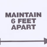 2 Set Floor Sticker Floor Distancing Signs Marker Warning Decal for Mall School Public Area