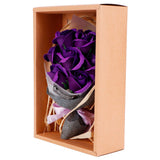 Rose Bouquet Artificial Fake Soap Flower Bunch for Wedding Ceremony Valentine's Day GiftPurple In Australia - Darrahopens