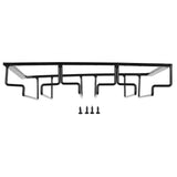 Wine Glass Rack Under Cabinet Stemware Holder Storage Hanger Metal Organizer for Bar Kitchen3 Slot 30x22.5cm Black In Australia - Darrahopens
