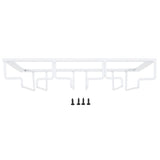 Wine Glass Rack Under Cabinet Stemware Holder Storage Hanger Metal Organizer for Bar Kitchen3 Slot 30x22.5cm White In Australia - Darrahopens