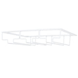 Wine Glass Rack Under Cabinet Stemware Holder Storage Hanger Metal Organizer for Bar Kitchen3 Slot 30x22.5cm White In Australia - Darrahopens