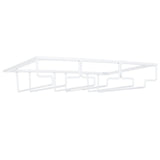 Wine Glass Rack Under Cabinet Stemware Holder Storage Hanger Metal Organizer for Bar Kitchen3 Slot 30x22.5cm White In Australia - Darrahopens